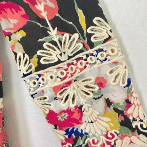 Anthropologie Vanessa Virginia Inez patchwork swing mini dress size 0 - Picture 6 of 8